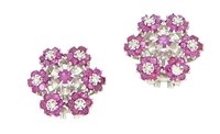 Ohrringe Sommer Dame Scintille in Weißgold Rubino 10076156 - 10076156